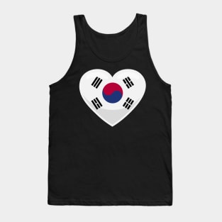 South Korea Flag Heart Tank Top